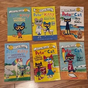 Pete the Kitty and Pete the Cat 6 Book My First Shared Reading Set Levels E F G